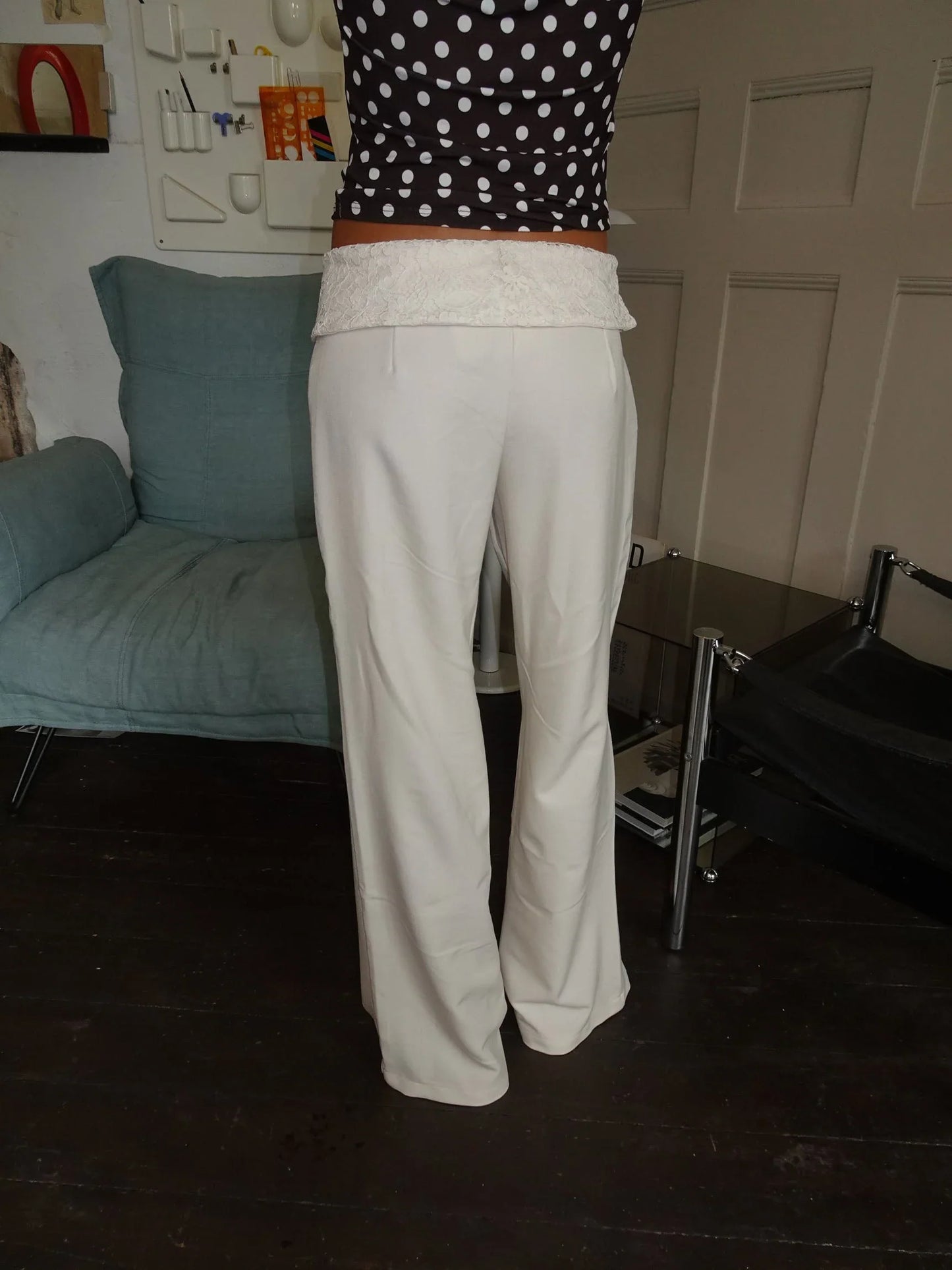 Calsia Suit Trousers With Lace Trim