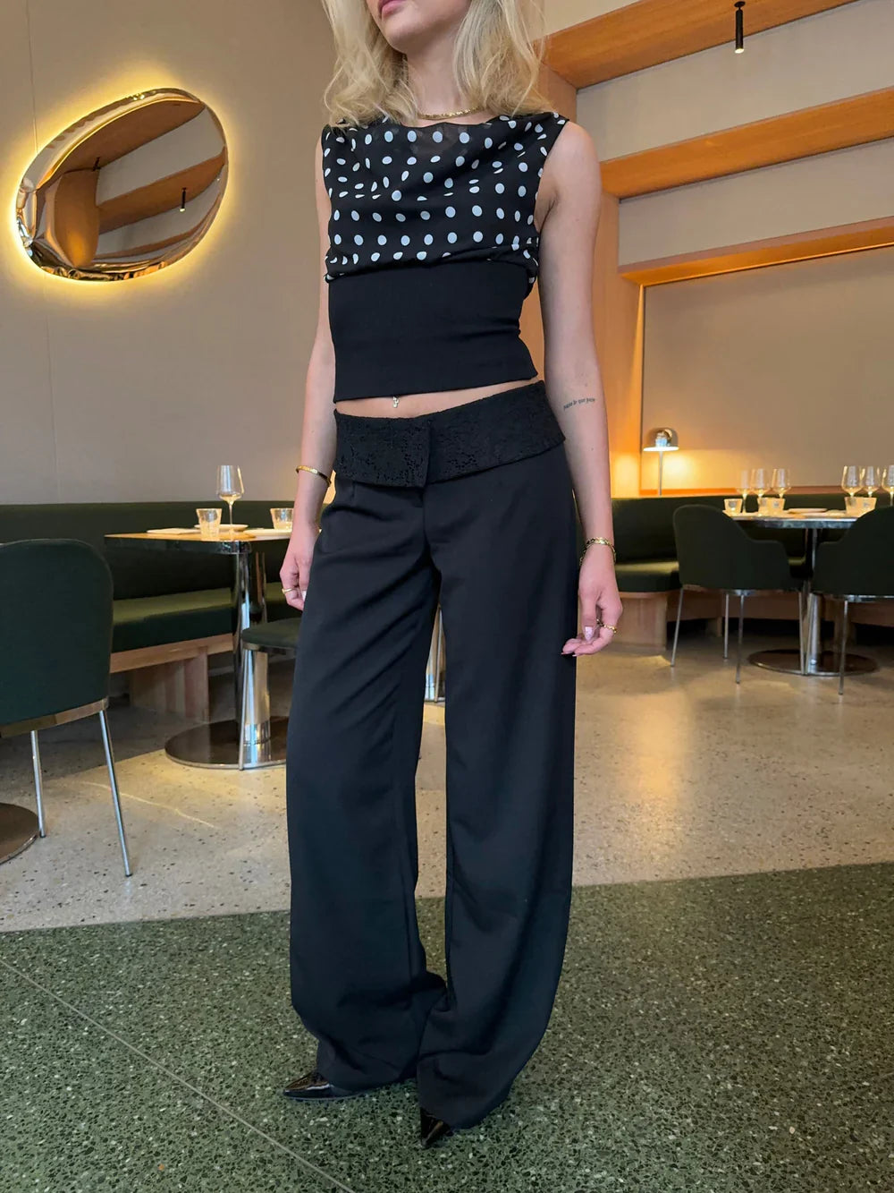 Calsia Suit Trousers With Lace Trim