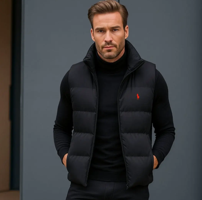 Men’s Style & Comfort Set – Puffer Vest + Free Knit Sweater
