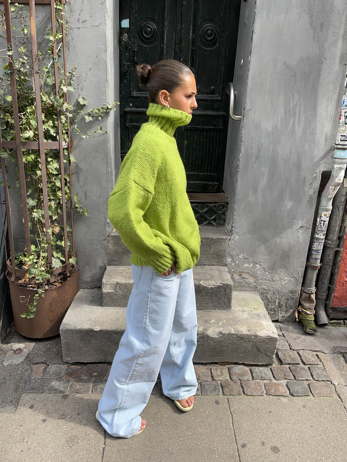 Oversized turtleneck – Lime Green